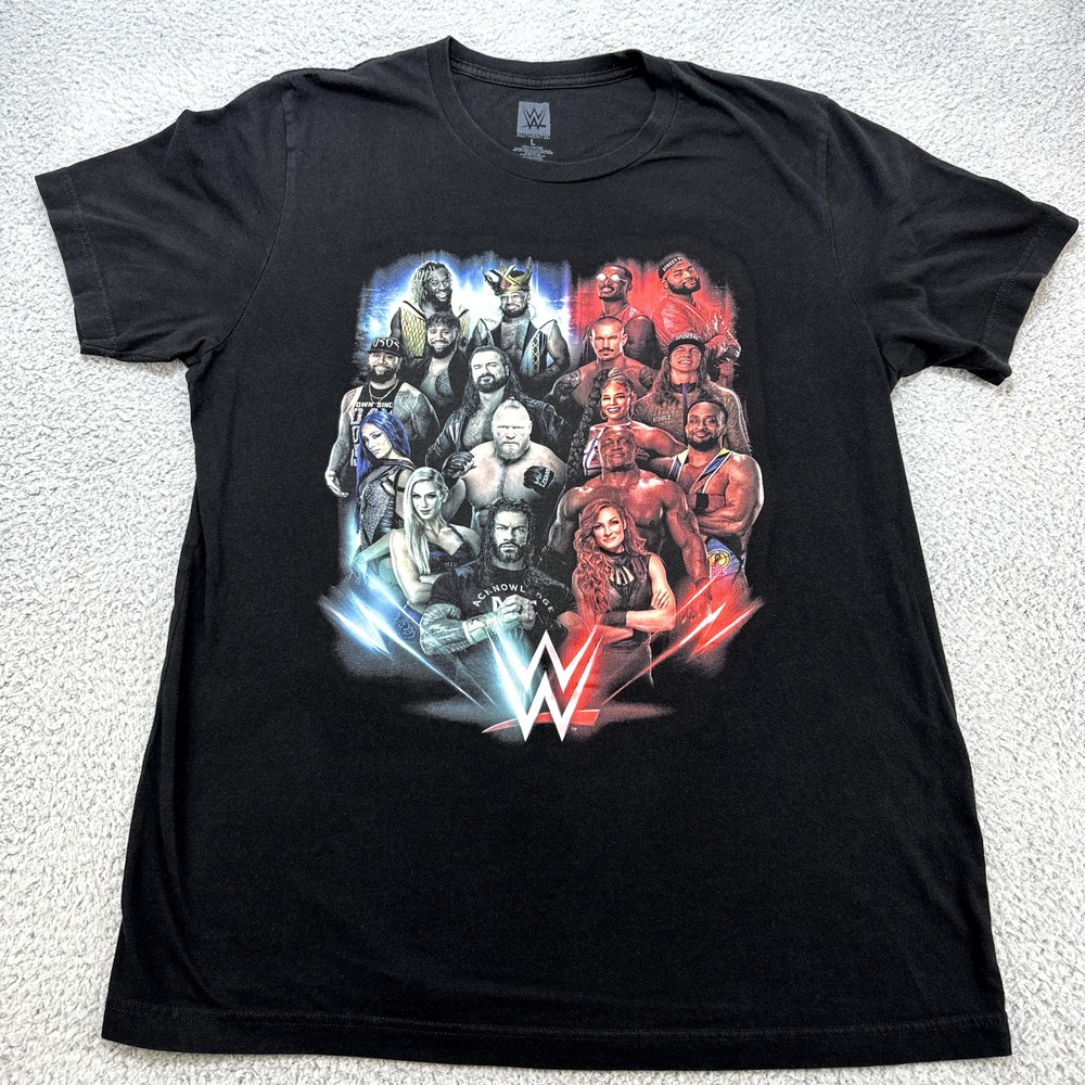 WWE Shirt Mens Large Black I was there 2022 Wrestling Live Tour Show Superstar